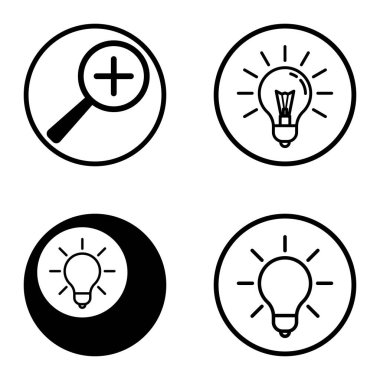 Daireler 1-2 Düz Simge Seti Beyaz Arkaplanda İzole Edildi