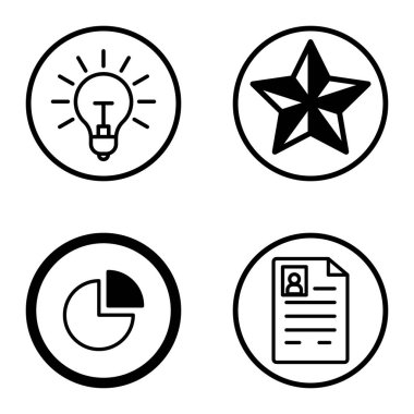 Daireler 1-2 Düz Simge Seti Beyaz Arkaplanda İzole Edildi