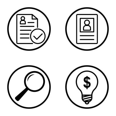 Daireler 1-2 Düz Simge Seti Beyaz Arkaplanda İzole Edildi