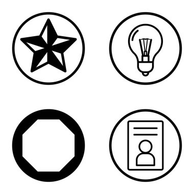 Daireler 1-2 Düz Simge Seti Beyaz Arkaplanda İzole Edildi