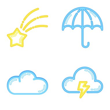 Hava _ Rengi Düz Simgesi Beyaz Arkaplanda İzole Edildi