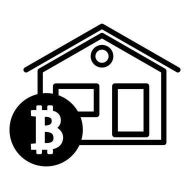 Bitcoin Düz Simgesi Beyaz Arkaplanda İzole Edildi