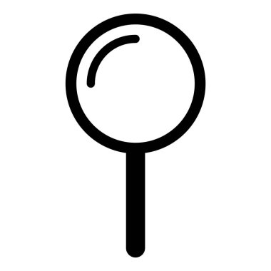 Büyüteç Simgesi Düz Simgesini Ara Beyaz Arkaplanda İzole Edildi