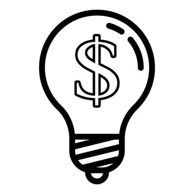 Dolar Para Birimi Düz Simgesi Beyaz Arkaplanda İzole Edildi