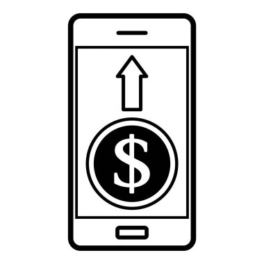 Dolar Para Birimi Düz Simgesi Beyaz Arkaplanda İzole Edildi