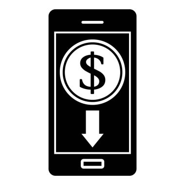 Dolar Para Birimi Düz Simgesi Beyaz Arkaplanda İzole Edildi