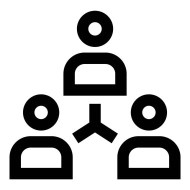 Grup Çalışmaları İletişim Düz Simgesi Beyaz Arkaplanda İzole Edildi