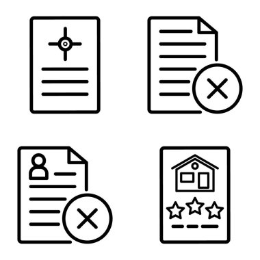 Doktor 1-2 Düz Simge Seti Beyaz Arkaplanda İzole Edildi