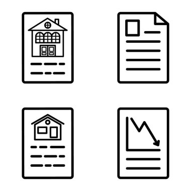 Doktor 1-2 Düz Simge Seti Beyaz Arkaplanda İzole Edildi