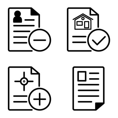 Doktor 1-2 Düz Simge Seti Beyaz Arkaplanda İzole Edildi