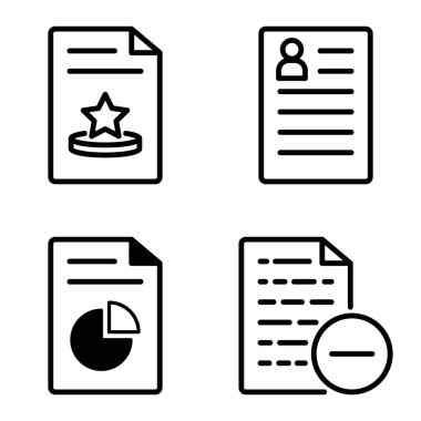 Doktor 1-2 Düz Simge Seti Beyaz Arkaplanda İzole Edildi