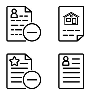 Doktor 1-2 Düz Simge Seti Beyaz Arkaplanda İzole Edildi