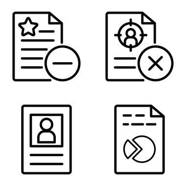 Doktor 1-2 Düz Simge Seti Beyaz Arkaplanda İzole Edildi