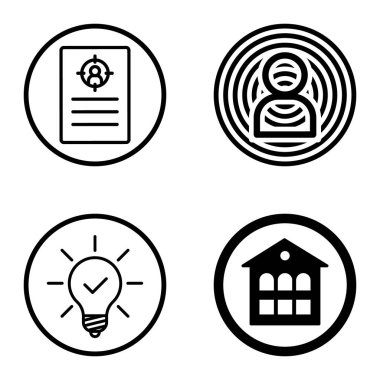 Daireler 1-2 Düz Simge Seti Beyaz Arkaplanda İzole Edildi