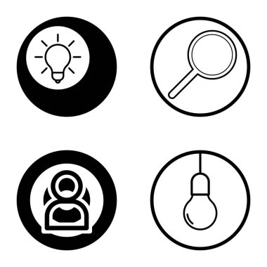 Daireler 1-2 Düz Simge Seti Beyaz Arkaplanda İzole Edildi