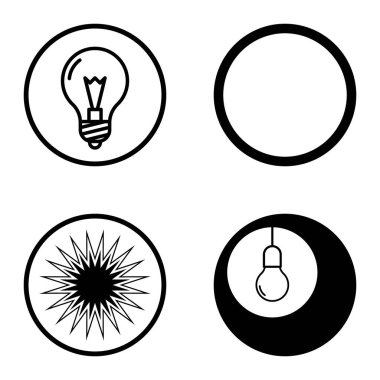 Daireler 1-2 Düz Simge Seti Beyaz Arkaplanda İzole Edildi