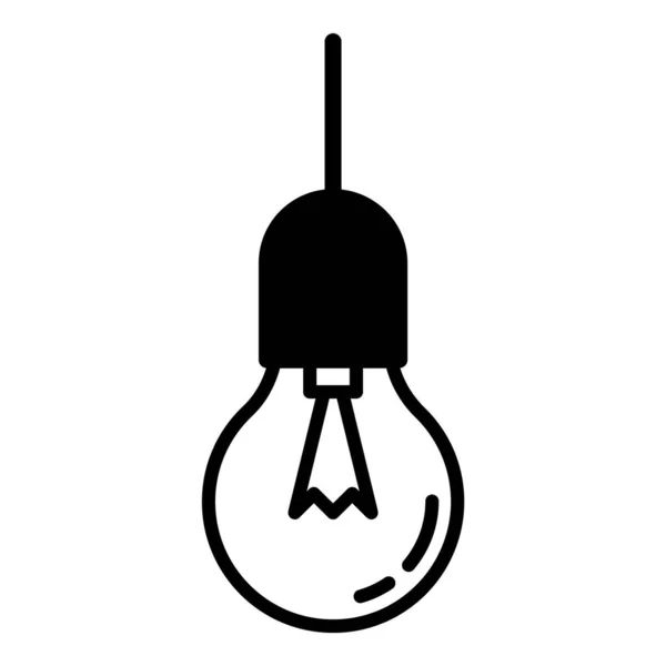 Lightbulb Ідея Світла Плоска Ікона Ізольовані Білому Тлі — стоковий вектор