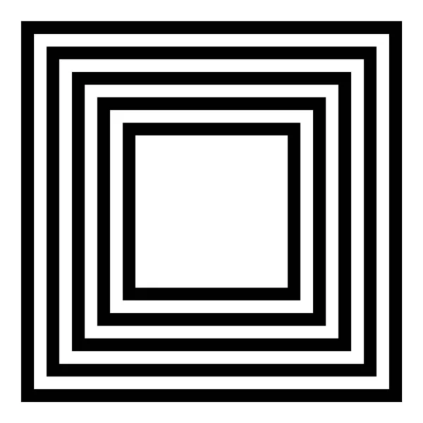Square Corner Geometrie Flat Icon Geïsoleerd Witte Achtergrond — Stockvector