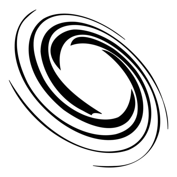 Spinning Galaxy Abstract Platte Pictogram Geïsoleerd Witte Achtergrond — Stockvector