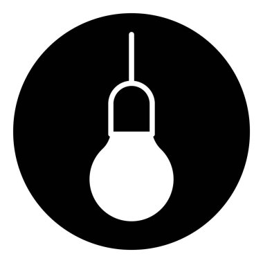 Ampul Fikri Düz Simgesi Beyaz Arkaplanda İzole Edildi