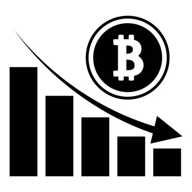 Bitcoin Düz Simgesi Beyaz Arkaplanda İzole Edildi