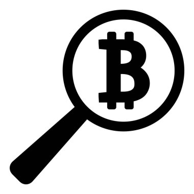 Bitcoin Düz Simgesi Beyaz Arkaplanda İzole Edildi