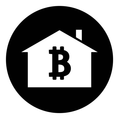 Bitcoin Düz Simgesi Beyaz Arkaplanda İzole Edildi