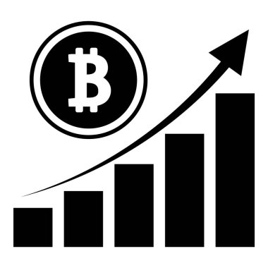 Bitcoin Düz Simgesi Beyaz Arkaplanda İzole Edildi