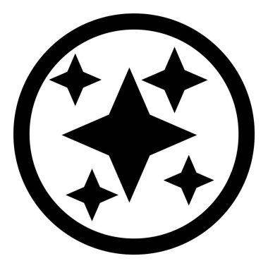 Çember Küre Ampul Belgesi Düz Simgesi Beyaz Arkaplanda İzole Edildi