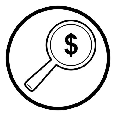 Çember Küre Ampul Belgesi Düz Simgesi Beyaz Arkaplanda İzole Edildi