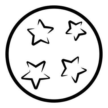 Çember Küre Ampul Belgesi Düz Simgesi Beyaz Arkaplanda İzole Edildi