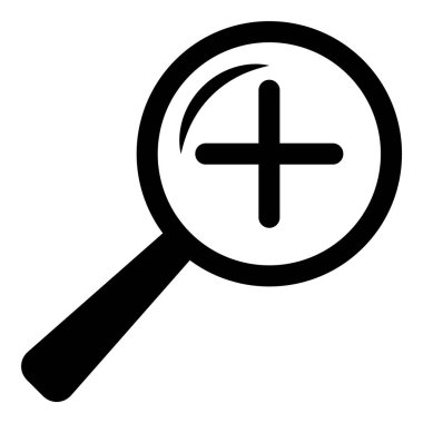 Büyüteç Simgesi Düz Simgesini Ara Beyaz Arkaplanda İzole Edildi