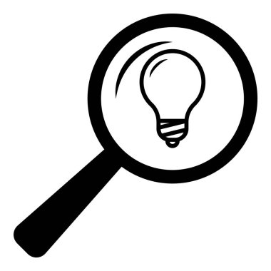 Büyüteç Simgesi Düz Simgesini Ara Beyaz Arkaplanda İzole Edildi