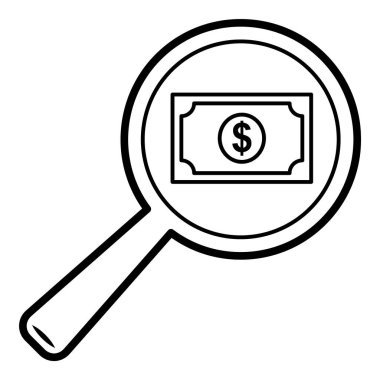 Büyüteç Simgesi Düz Simgesini Ara Beyaz Arkaplanda İzole Edildi