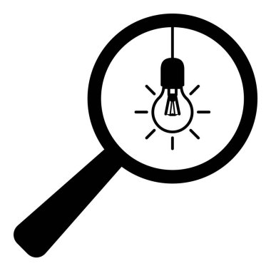 Büyüteç Simgesi Düz Simgesini Ara Beyaz Arkaplanda İzole Edildi