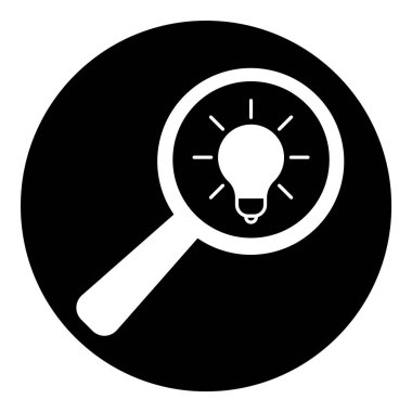 Büyüteç Simgesi Düz Simgesini Ara Beyaz Arkaplanda İzole Edildi