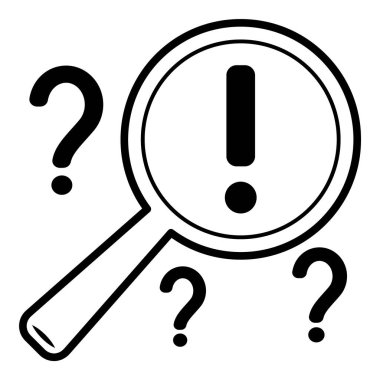 Büyüteç Simgesi Düz Simgesini Ara Beyaz Arkaplanda İzole Edildi