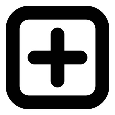 Kare Köşe Geometri Düz Simgesi Beyaz Arkaplanda İzole Edildi