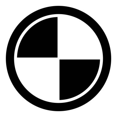 Özet Disk Glifi Düz Simgesi Beyaz Arkaplanda İzole Edildi