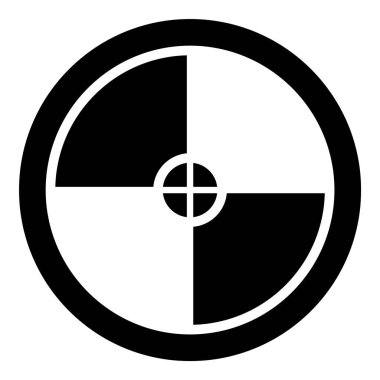 Özet Disk Glifi Düz Simgesi Beyaz Arkaplanda İzole Edildi