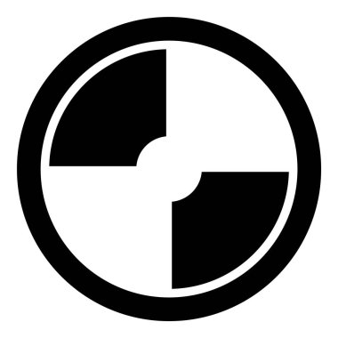 Özet Disk Glifi Düz Simgesi Beyaz Arkaplanda İzole Edildi