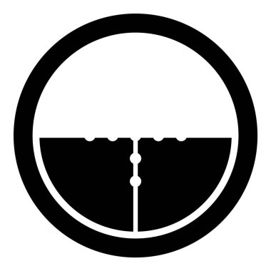 Parçacık Kapsamı Soyut Görüş Kabartması Düz Simgesi Beyaz Arkaplanda İzole Edildi