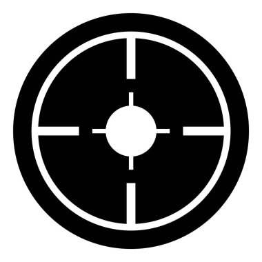 Parçacık Kapsamı Soyut Görüş Kabartması Düz Simgesi Beyaz Arkaplanda İzole Edildi