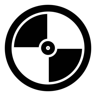 Özet Disk Glifi Düz Simgesi Beyaz Arkaplanda İzole Edildi