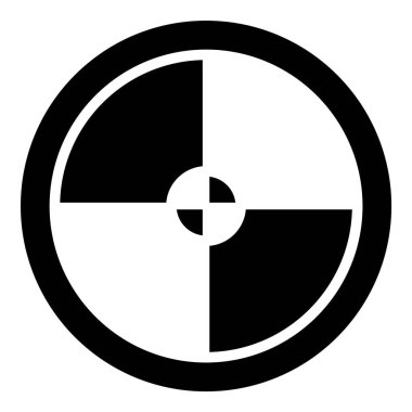 Özet Disk Glifi Düz Simgesi Beyaz Arkaplanda İzole Edildi