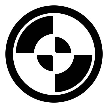 Özet Disk Glifi Düz Simgesi Beyaz Arkaplanda İzole Edildi