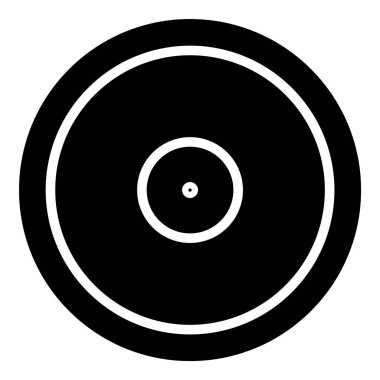 Reticle Optik Görüş Kabartması Düz Simgesi Beyaz Arkaplanda İzole Edildi