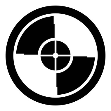 Parçacık Kapsamı Soyut Görüş Kabartması Düz Simgesi Beyaz Arkaplanda İzole Edildi