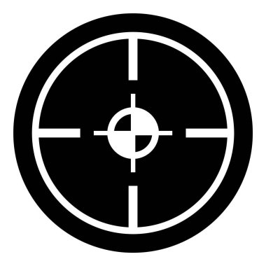 Parçacık Kapsamı Soyut Görüş Kabartması Düz Simgesi Beyaz Arkaplanda İzole Edildi