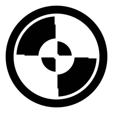 Özet Disk Glifi Düz Simgesi Beyaz Arkaplanda İzole Edildi